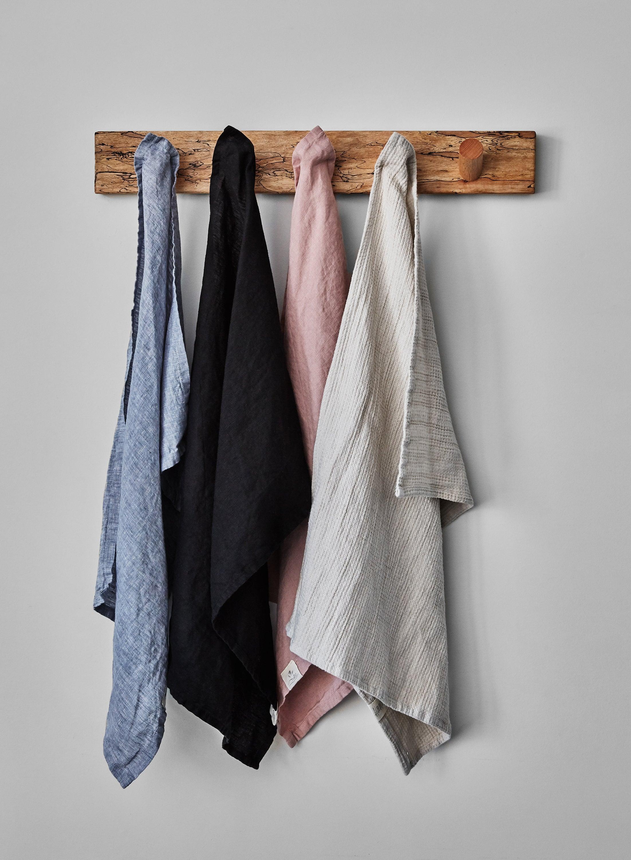 Black linen tea clearance towels